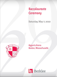 Commencement ceremony program cover
