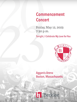 Cover of commencement concert program for 2023