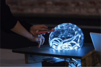 An image of a brain model. 