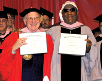 Lee Berk and Bill Cosby with their Honorary Doctorates