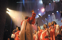Gospel choir singing