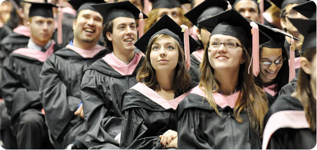 Graduates at the 2009 commencement.