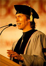 David Bowie accepting his honorary Doctor of Music degree from Berklee in 1999