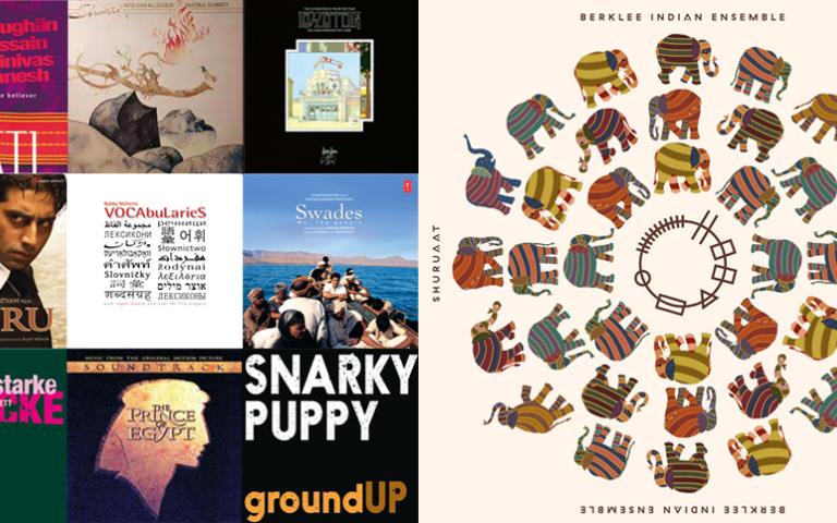 Cover art for the Berklee Indian Ensemble's 'Shuruaat' and other albums 