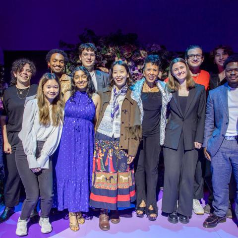 Students with Nona Hendryx at Sonic Futures Multichannel Works event