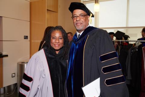 Larry Simpson with Geri Allen '14H