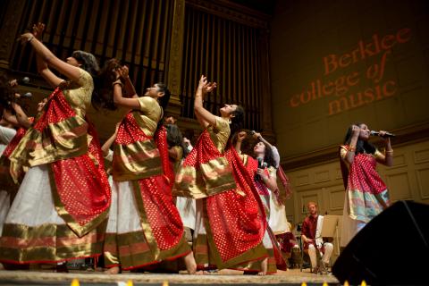 Berklee Indian Ensemble performs in the A.R. Rahman tribute at Symphony Hall