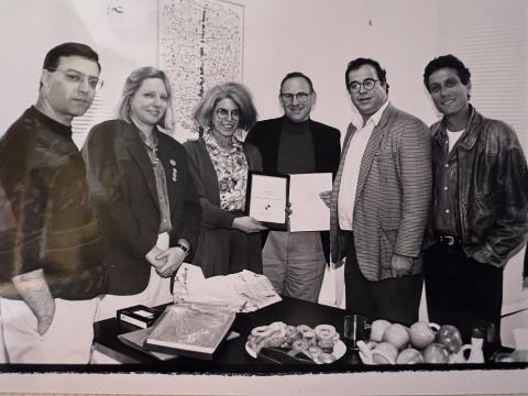 Lee Berk with the founders of Rimon School of Music at the signing of the Berklee International Network agreement. Rimon School of Music was Berklee's first Global Partner. 