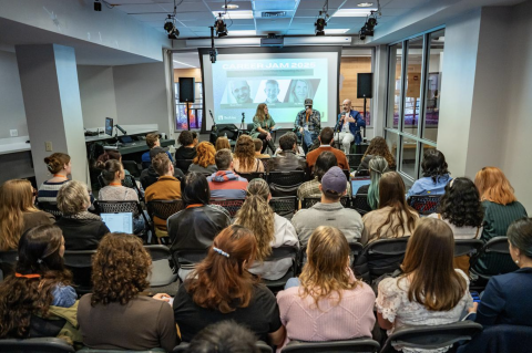 A photo of a learning event. 