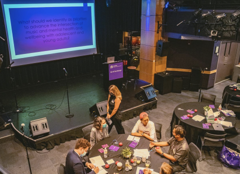 A picture of roundtable discussions.