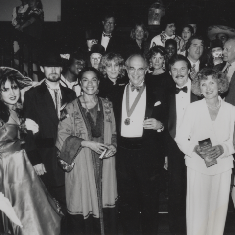 black and white gala photo