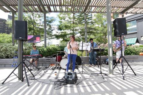 Photo of students performing at a Summer in the City concert